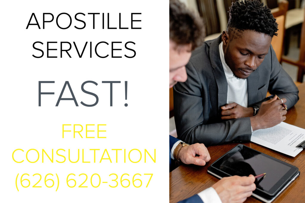 Apostille Services Fast! (626) 620-3667